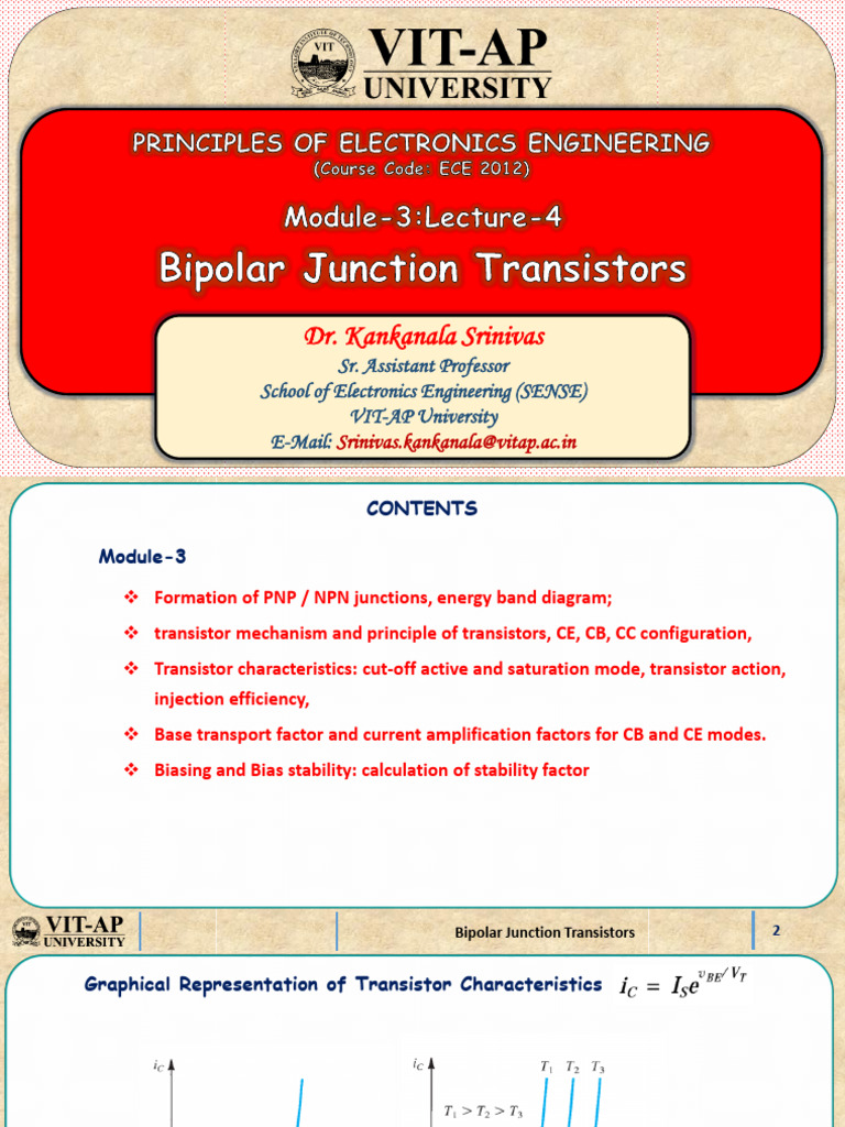 PEE Module 3-Bipolar Junction Transistors-Lecture-4 | PDF | Bipolar ...