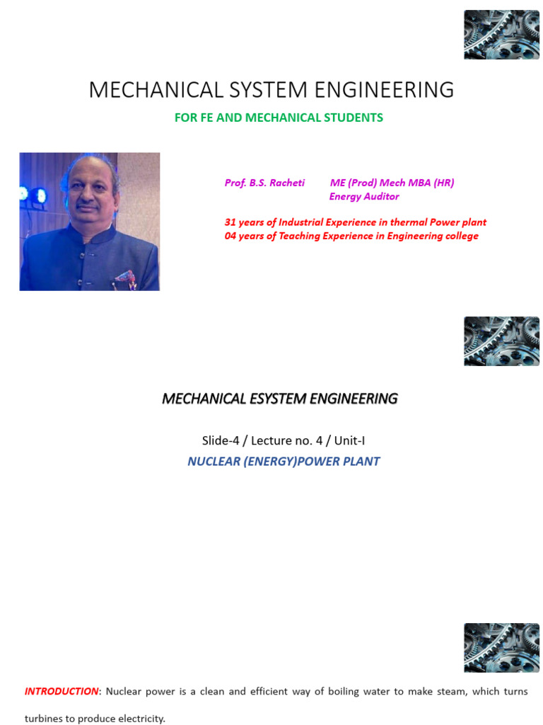 Mechanical+System+Engineering+Slide 4+Nuclear+Power+Plant | PDF ...