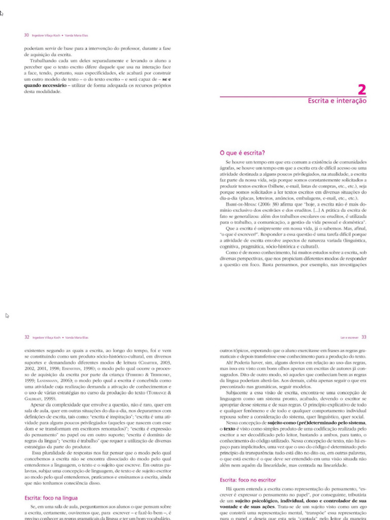 Escrita e Interao in Ler e Escrever - Estratgias de Produo Textual ...