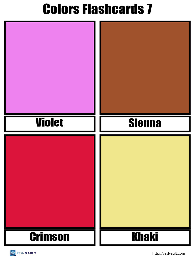 Free Printable Colors Flashcards 7 | PDF