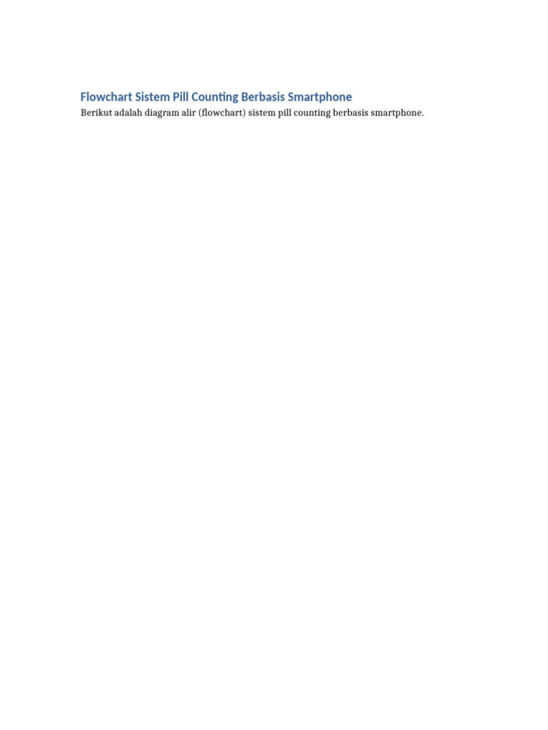 Flowchart Pill Counting | PDF