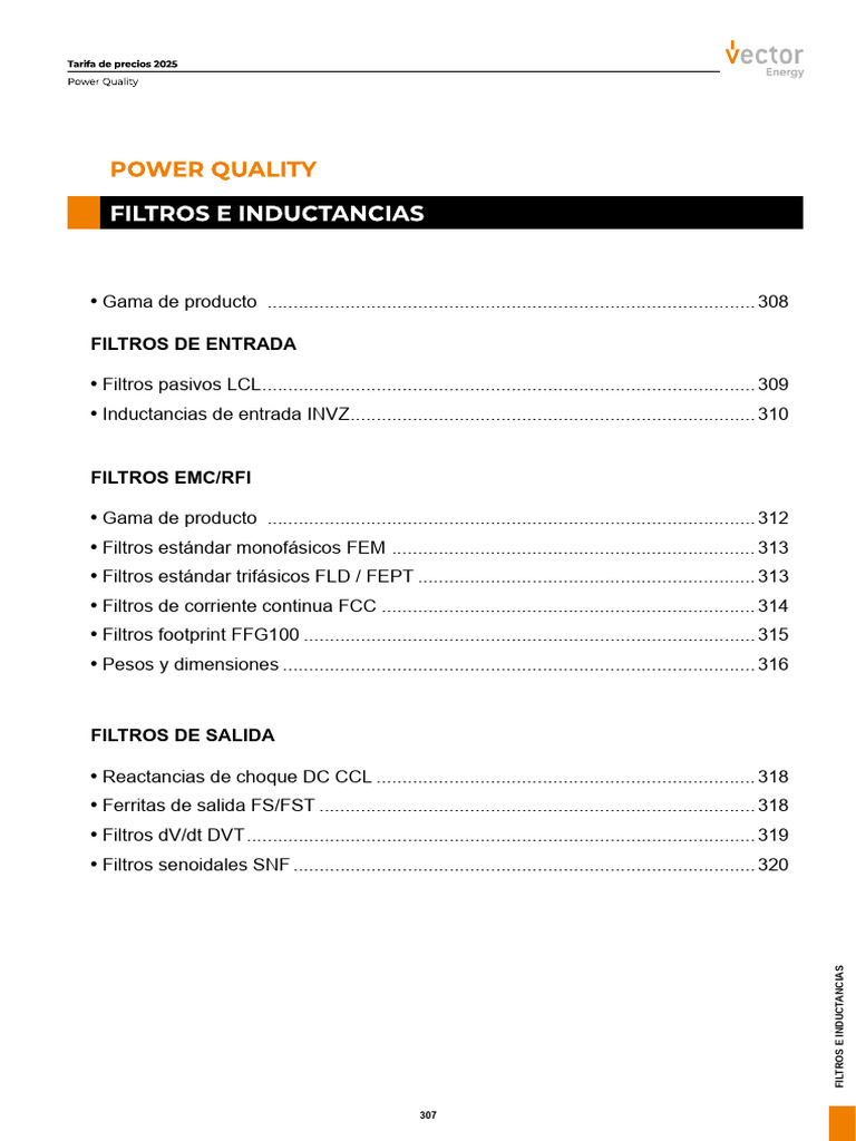 Vector Filters Catalog | PDF | Fotovoltaica | Panel solar