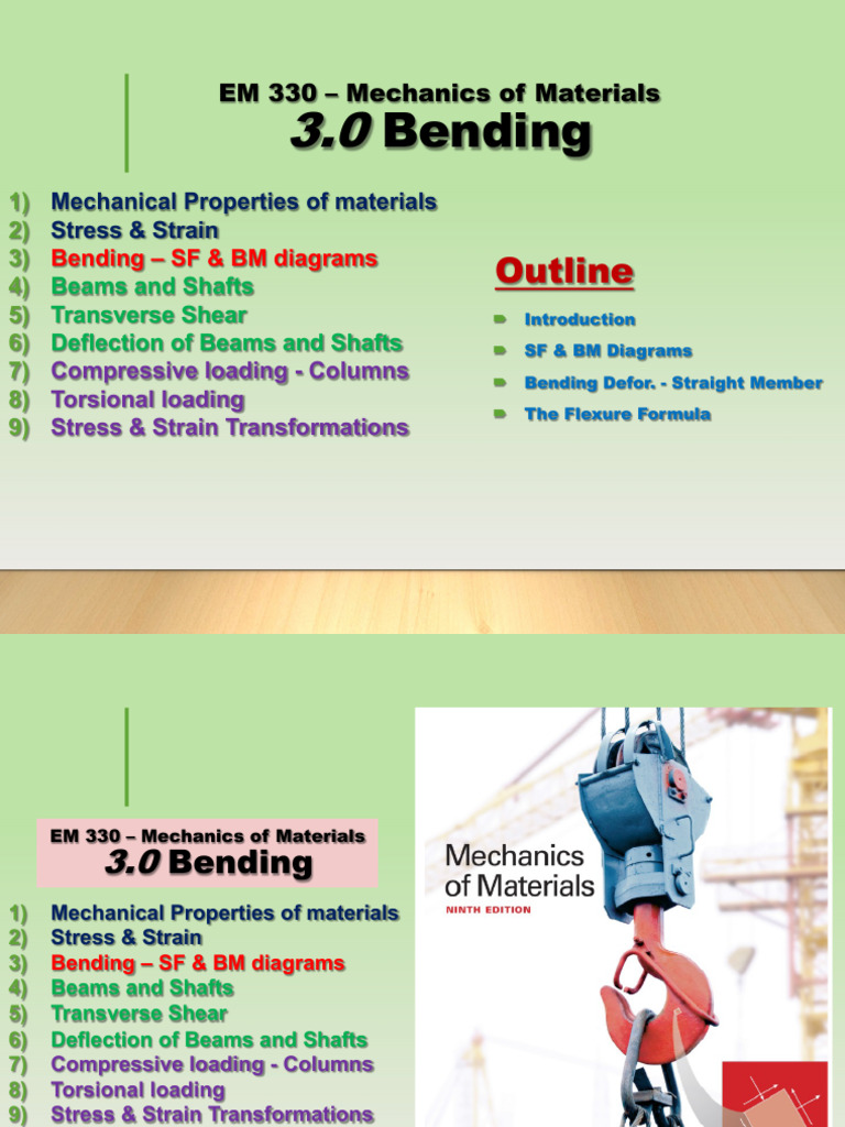 2026 Em 330 Lecture #3 - Bending | PDF | Bending | Structural Engineering