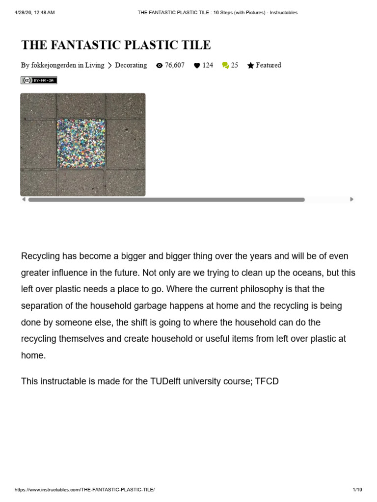 The FANTASTIC PLASTIC TILE _ 16 Steps (With Pictures) - Instructables ...