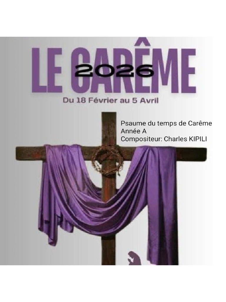 Livret Des Psaumes Du Temps de Carême Année A Charles KIPILI | PDF ...