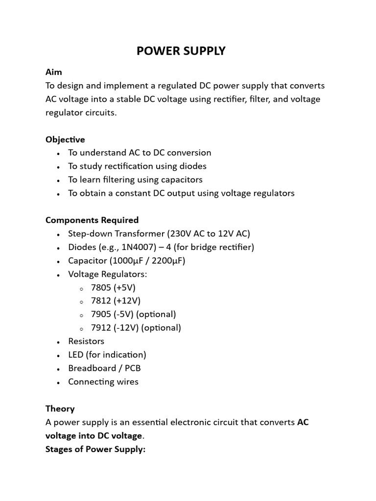 Power Supply | PDF