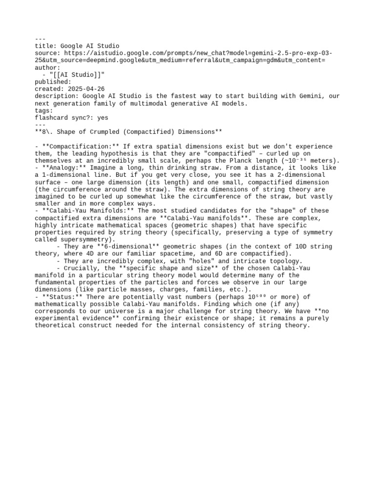 8. Shape of Crumpled (Compactified) Dimensions | PDF