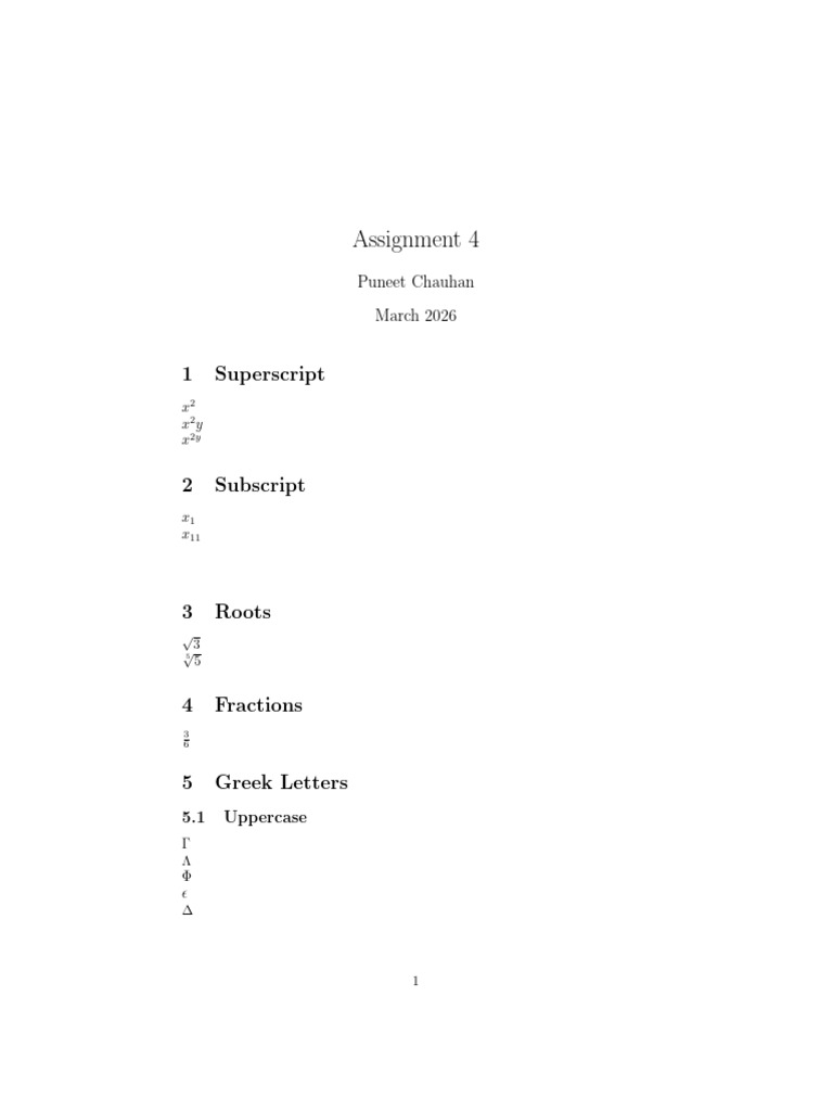 Assignment 4 | PDF | Square Root | Algebra