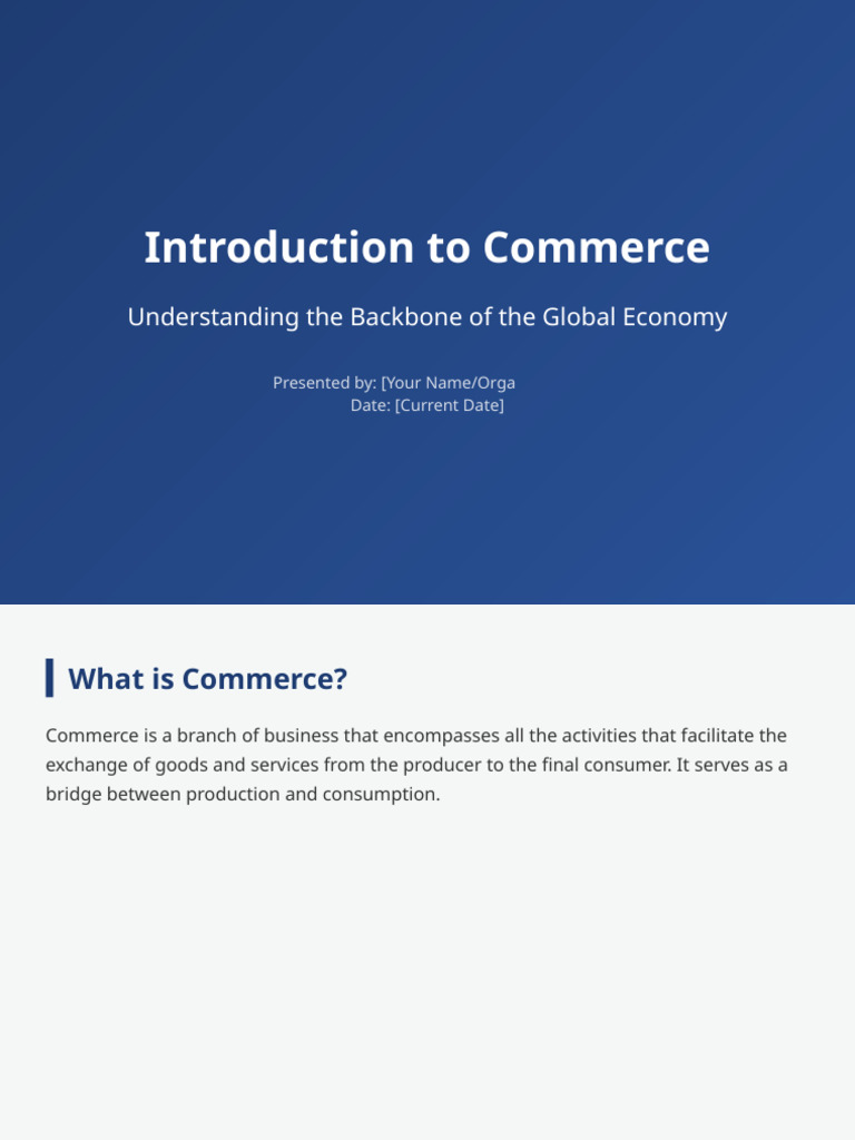 Introduction_to_Commerce_Presentation | PDF | Commerce | E Commerce