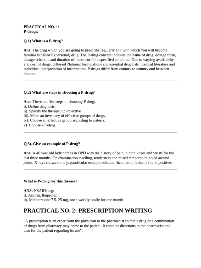 Prescription Writing | PDF | Medical Prescription | Pharmacy