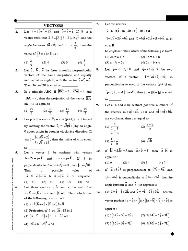Vectors | PDF | Euclidean Vector | Angle