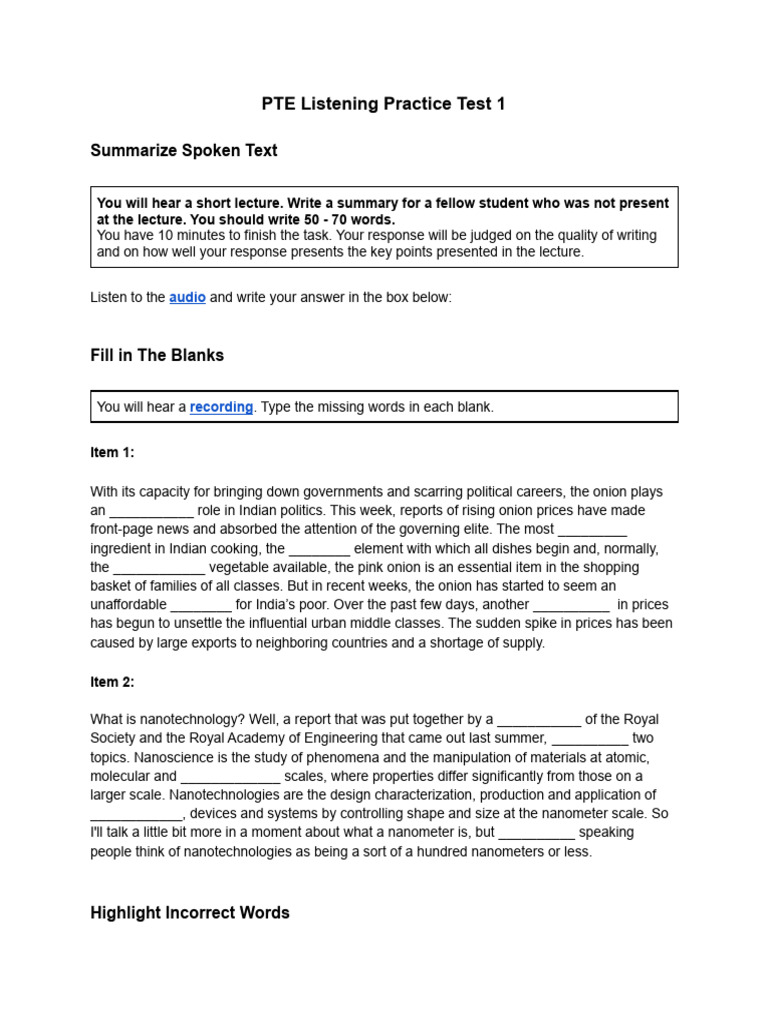 PTE-Listening-Practice-test-1 | PDF | Genome | Wheat