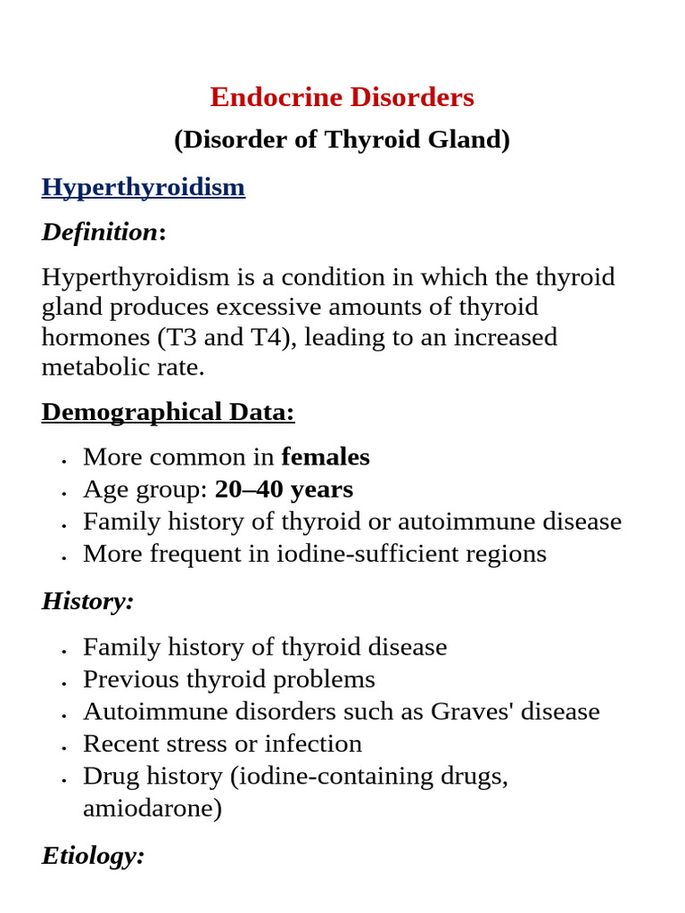 Hyperthyrodism | PDF | Hyperthyroidism | Thyroid