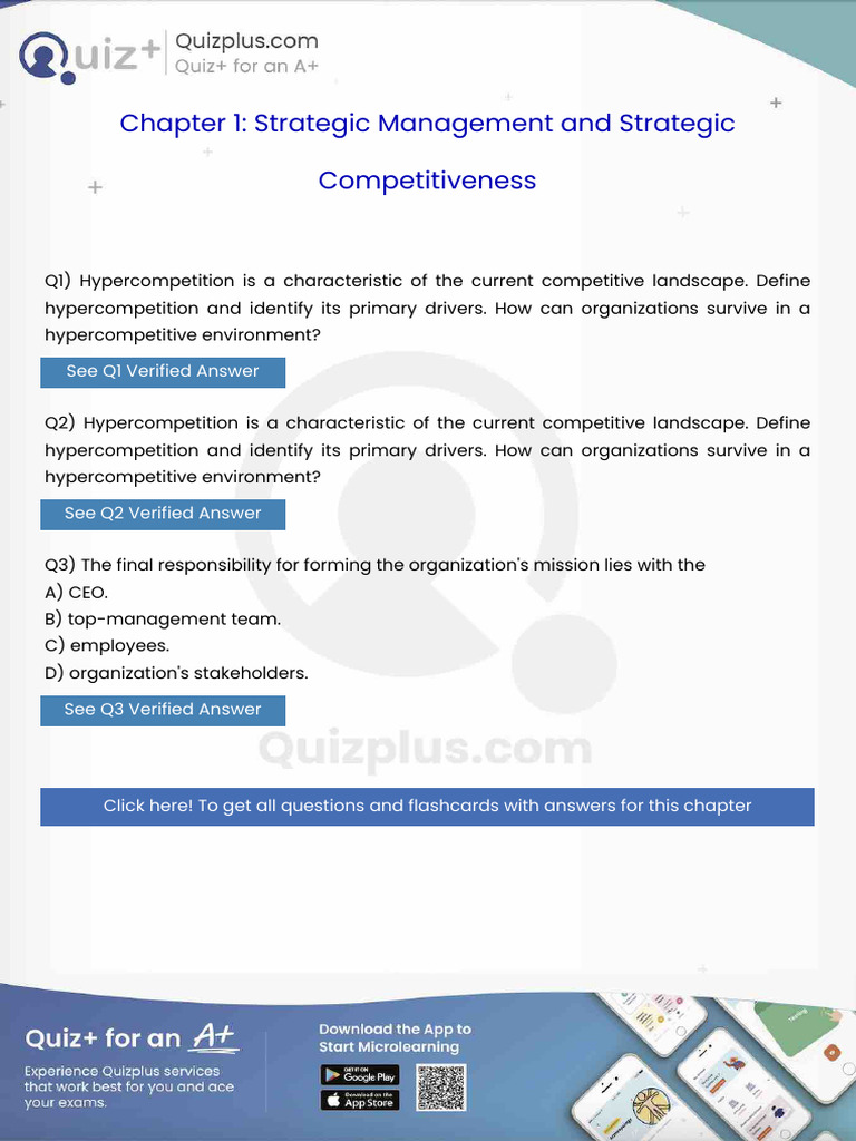 Hypercompetition is a Characteristic of the Current Competitive ...