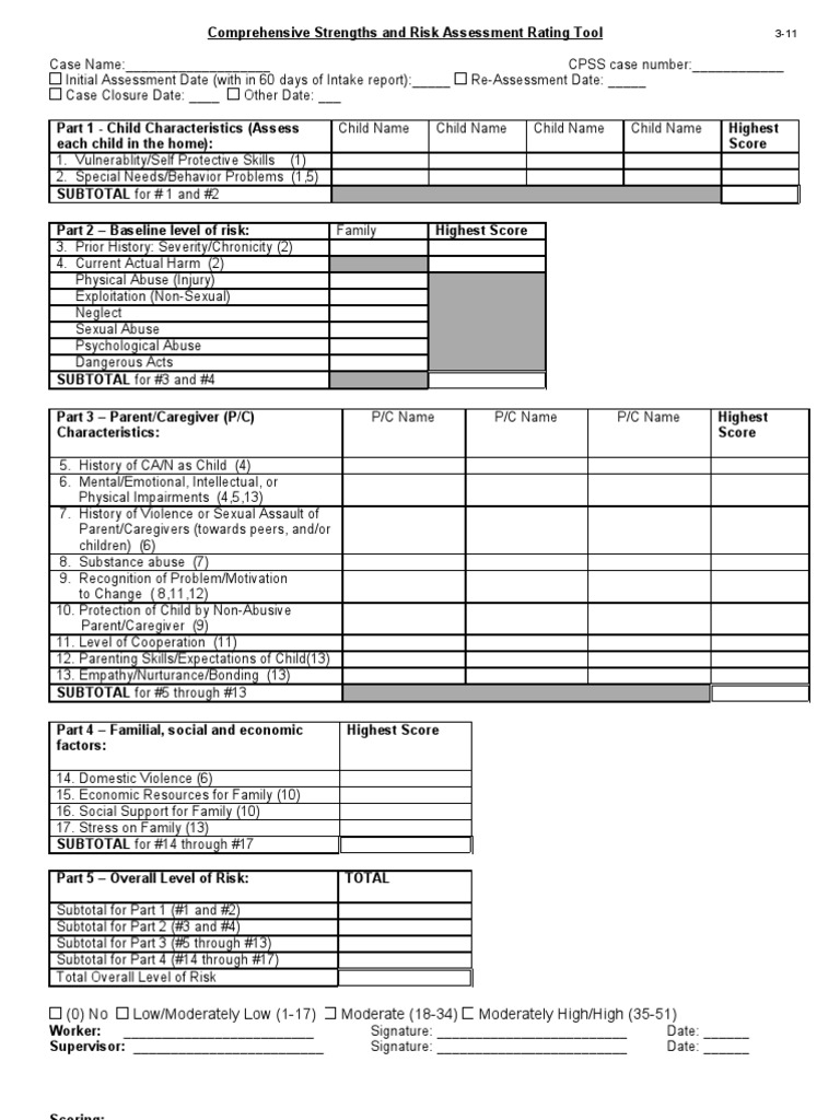 Hawaii Risk Assessment Rating Tool Instructions and Overview 3 11