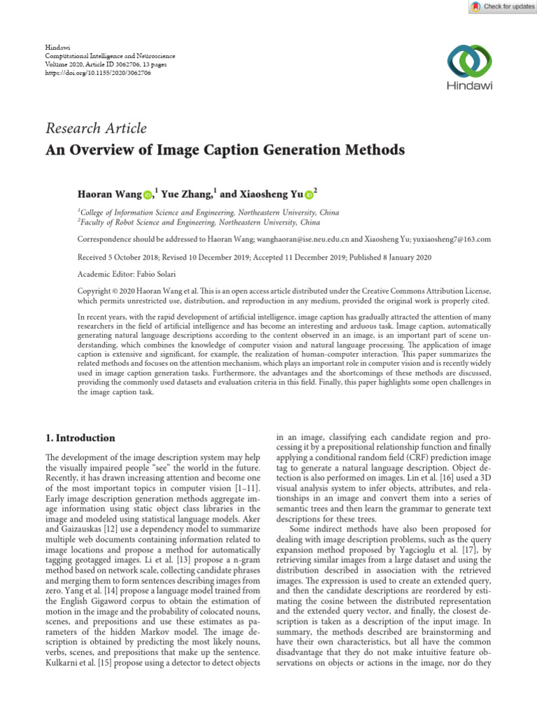 An Overview of Image Caption Generation Methods | PDF | Deep Learning ...