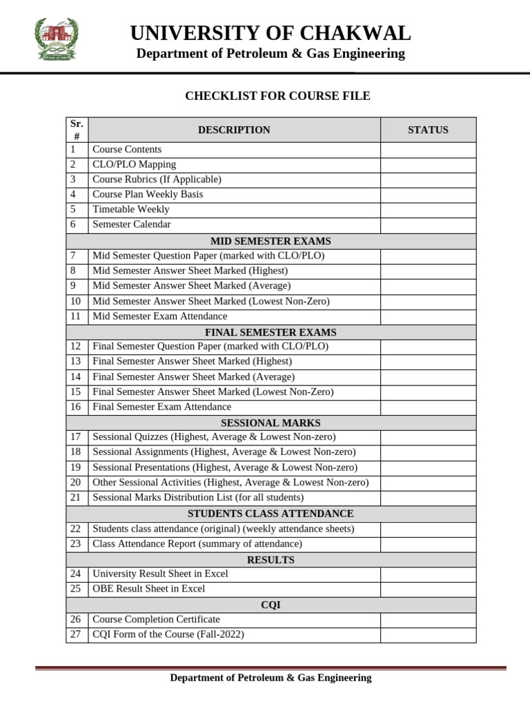 Course File, Petroleum & Gas Engineering (OBE) | PDF | Petroleum | Oil ...