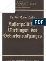 Loesch, Karl Von - Aussenpolitische Wirkungen Des Geburtenrueckganges - Dargelegt Am Beispiel Der Franzosen (1938, 41 S., Scan, Fraktur)