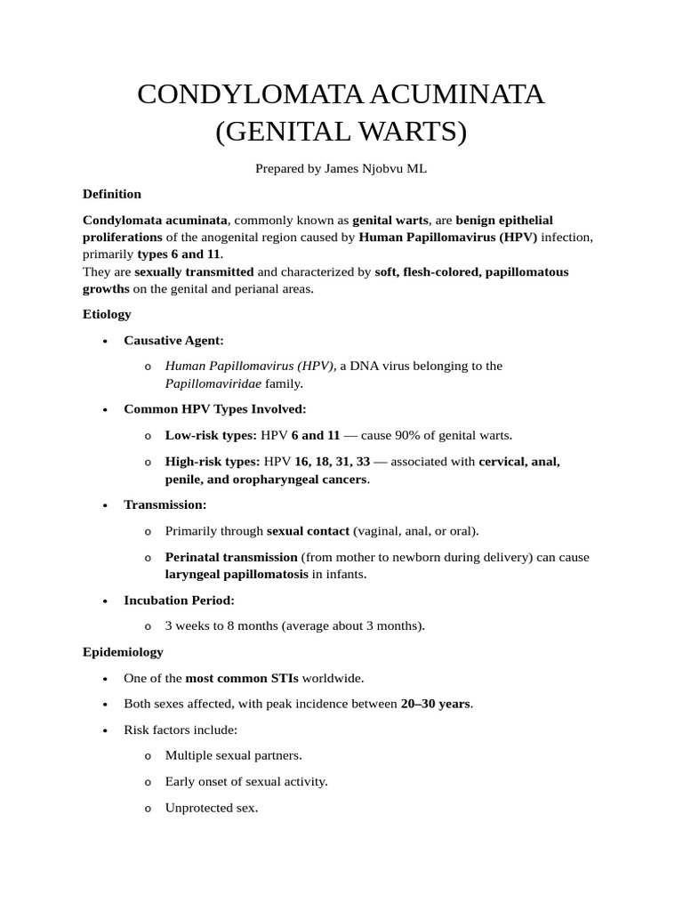 Condylomata Acuminata.docx - Imed - Copy (2) | PDF