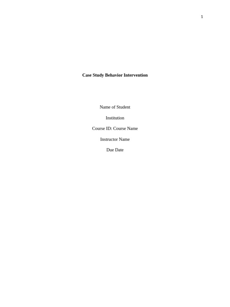 Case Study Behavior Intervention.edited | PDF | Reinforcement | Anger
