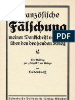 Ludendorff, Erich - Franzoesische Faelschung (1919, 23 S., Scan, Fraktur)