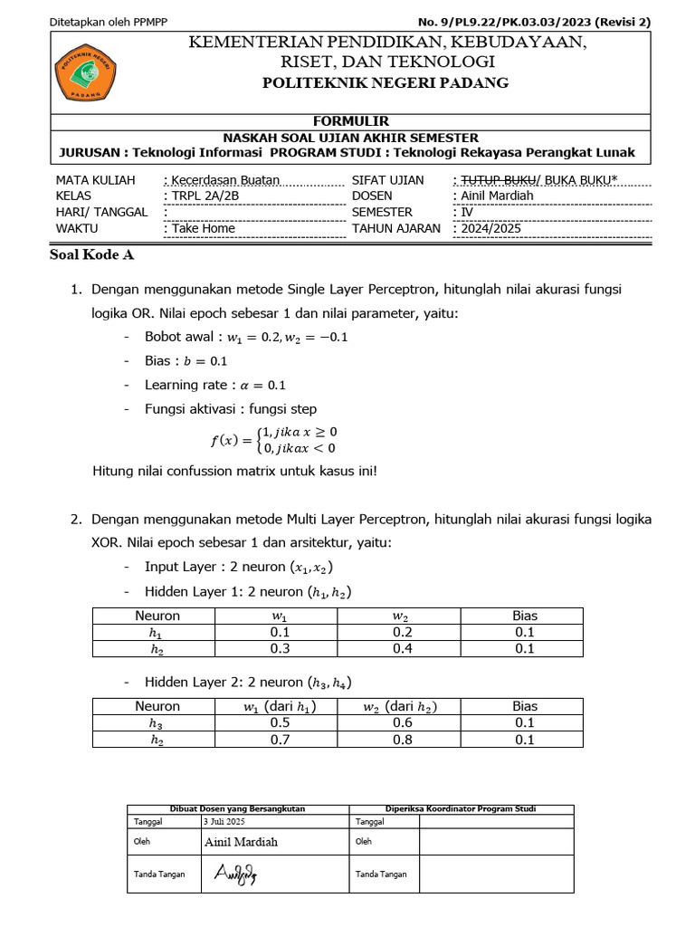 Soal UAS Kode A | PDF
