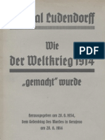 Ludendorff, Erich - Wie Der Weltkrieg 1914 Gemacht Wurde (1934, 44 S., Scan, Fraktur)