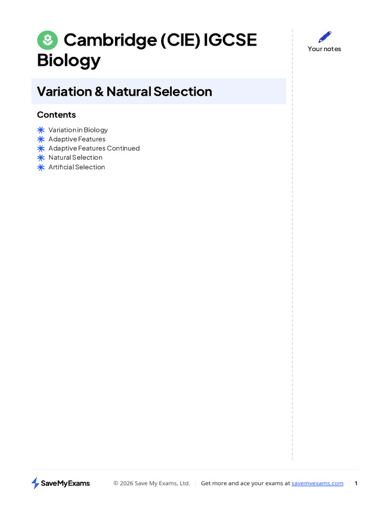 Variation and Selection | PDF | Mutation | Natural Selection