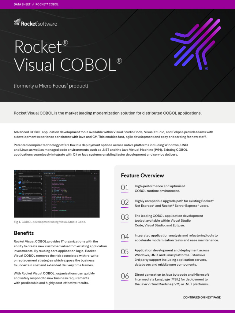visual-cobol-datasheet | PDF | Java (Programming Language) | Eclipse ...