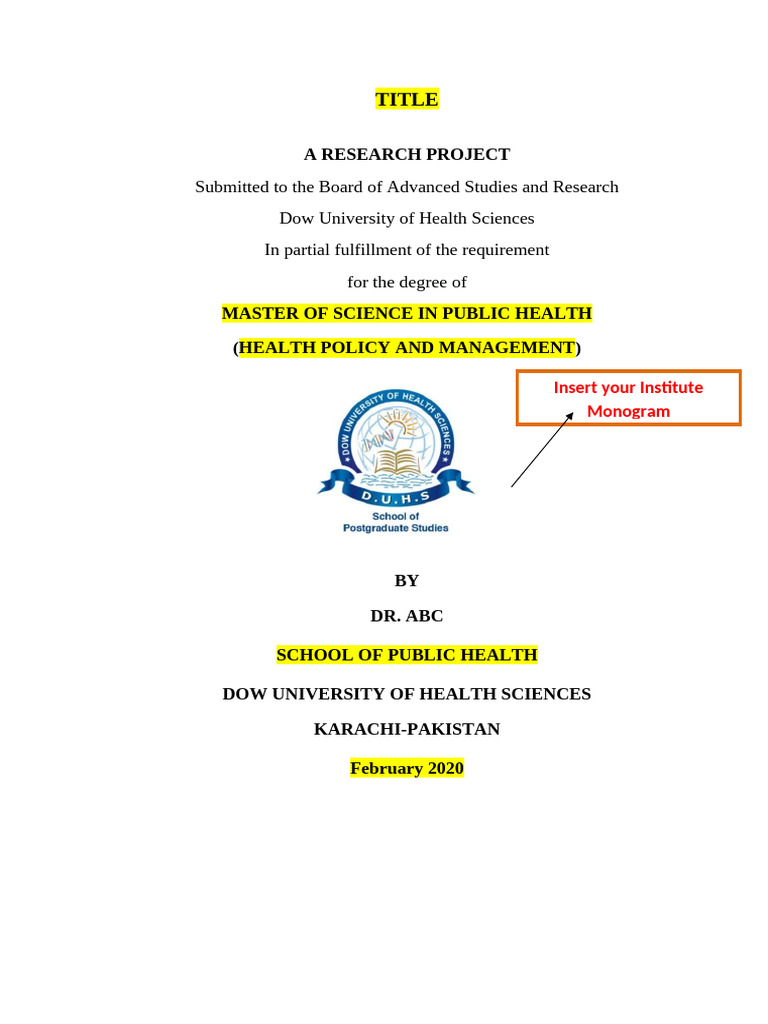 Master Project Writing Guidelines | PDF | Data Analysis | Academic Degree