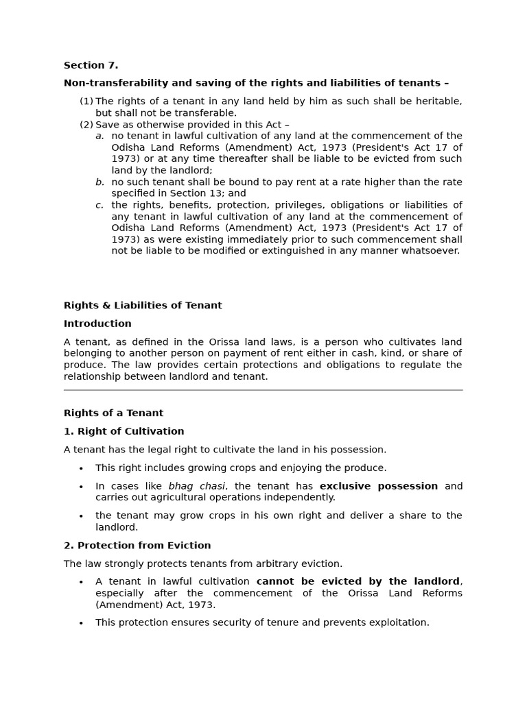 Section 7 | PDF | Leasehold Estate | Landlord