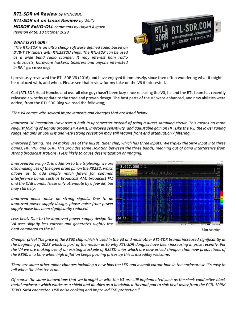 Rtl Sdr v4 Review | PDF | Software Defined Radio | Filter (Signal ...