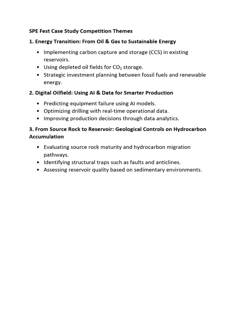 Case Study Competition Themes | PDF