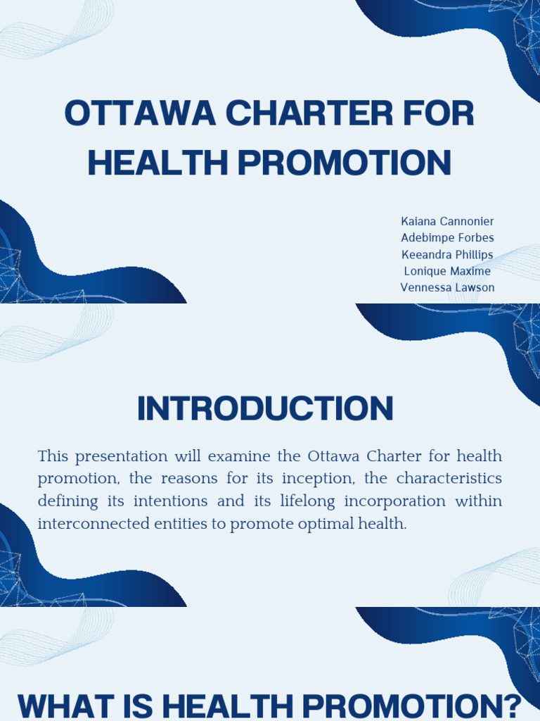 Ottawa Charter For Health Promotion | PDF | Public Health | Policy