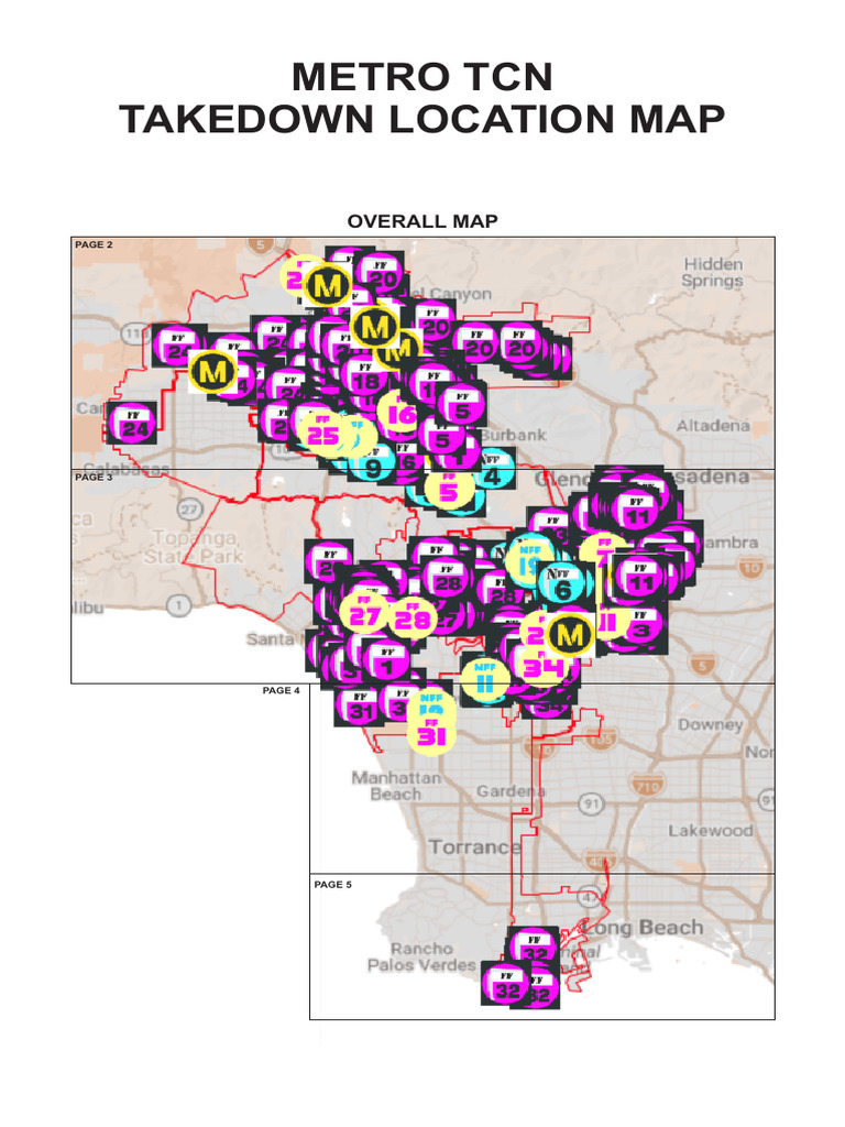 Metro Tcn Takedown Location Map | PDF