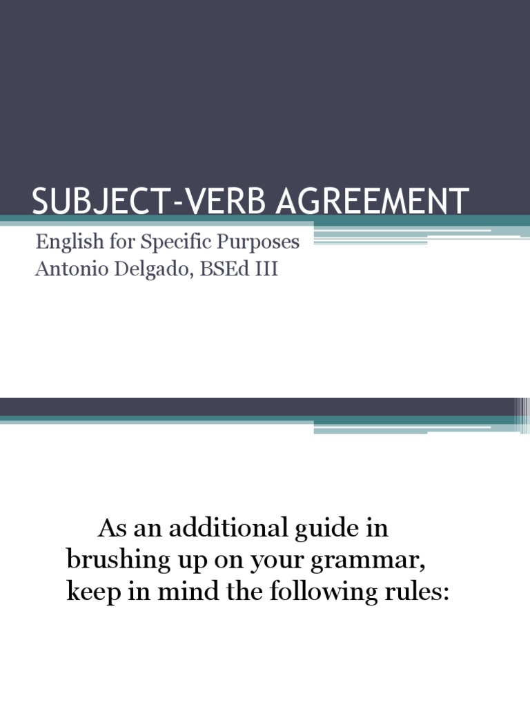 Subject Verb Agreement | PDF | Grammatical Number | Plural