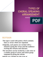 Types of Choral Speaking Arrangement