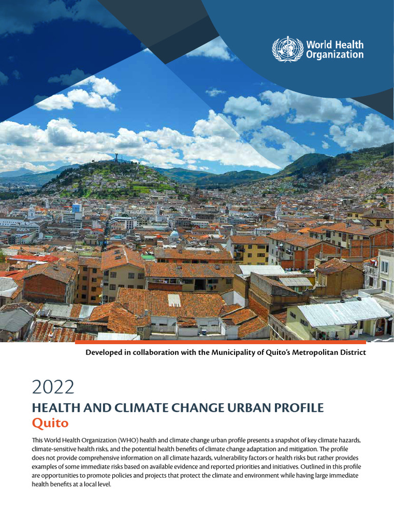Health and Climate Change Urban Profiles Quito | PDF | Wildfire ...