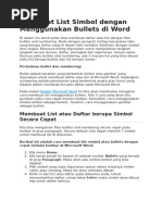 Panduan Bullets dan Numbering Word | PDF