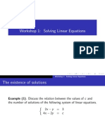 Workshop 1: Solving Linear Equations