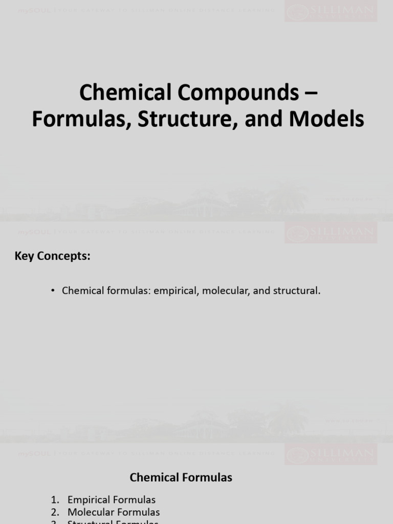 WEEK4 Chemical Compounds Formulas,Structure ...