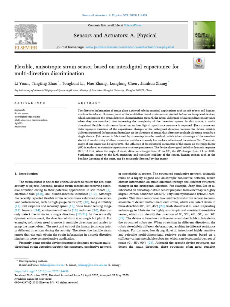 2. Flexible Anisotropic Strain Sensors Based on Interdigital ...