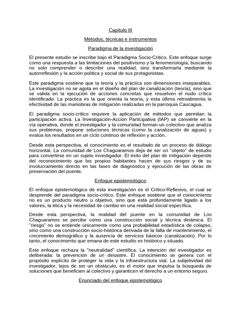 Proyecto III | PDF | Investigación de acción participativa | Conocimiento