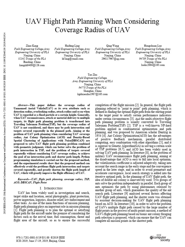 UAV Flight Path Planning | PDF | Mathematical Optimization | Applied ...
