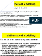 Mathematical Modelling: 24. April-24. July 2006: Monday 11-13, Room S3032 Literature