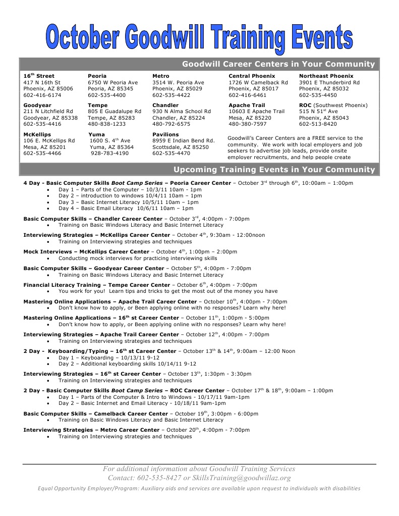 2011-10 Training Events | PDF