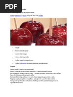 Maçã do amor com groselha