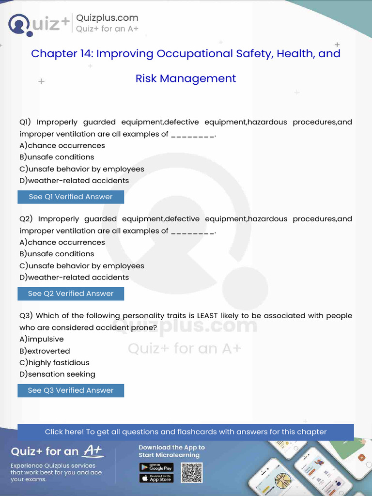 Improperly Guarded Equipmentdefective Equipmenthazardous Proceduresand ...