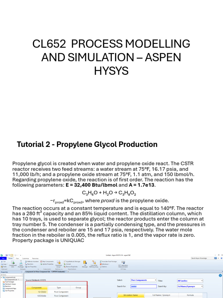 Aspen Hysys Tutorial 2 | PDF