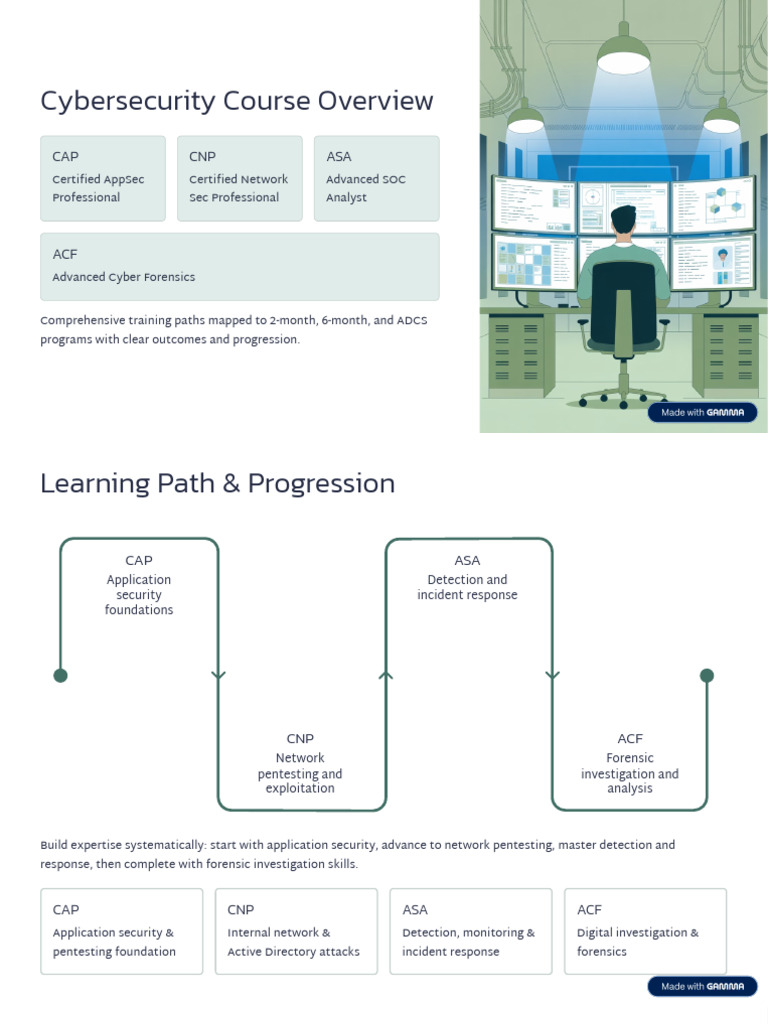 Cybersecurity Course Overview 1 | PDF | Penetration Test | Security